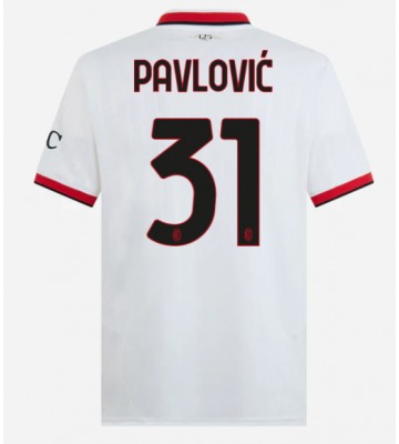 AC Milan Strahinja Pavlovic #31 Replika Udebanetrøje 2024-25 Kortærmet